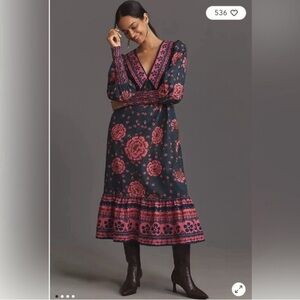 FARM Rio Pink Floral Long Sleeve Dress